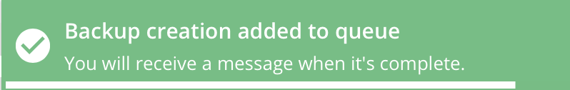 backup notification