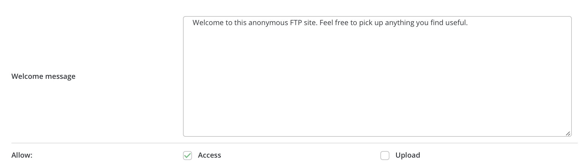 enabling anonymous access