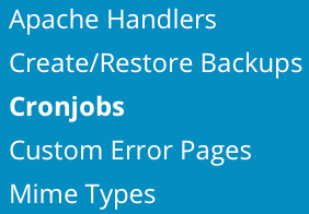 access cronjobs