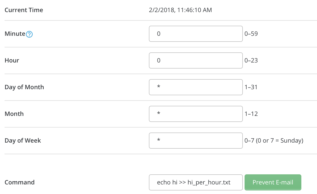 create cronjobs