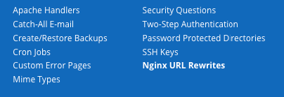 Nginx templates