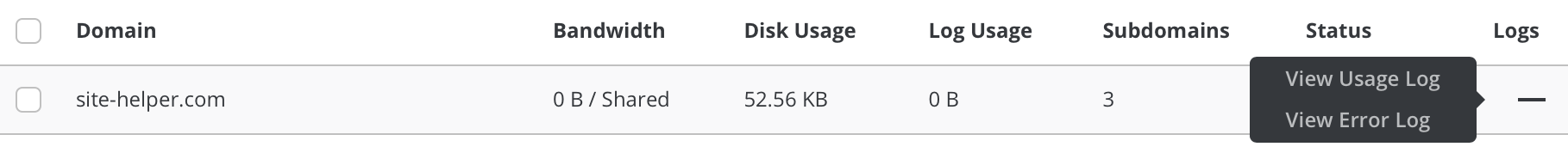 stats access log