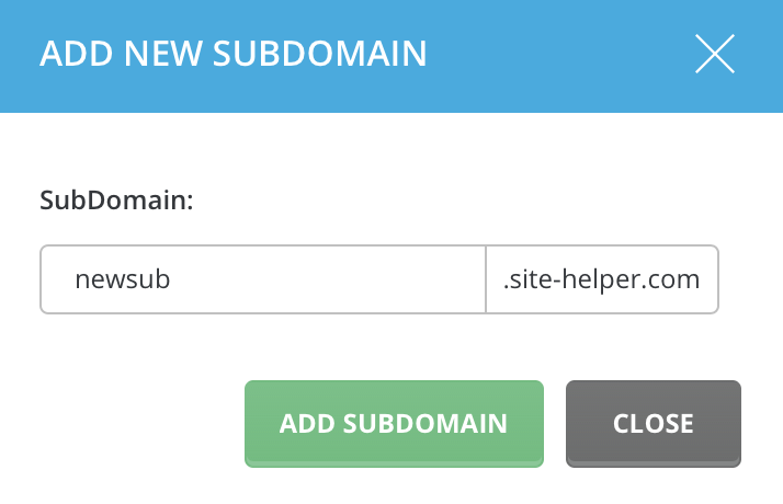 creating subdomain